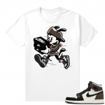 Mocha 1s sneaker tees shirts - White - Double Up