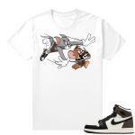 Mocha 1s sneaker tees shirts - White - Finesse