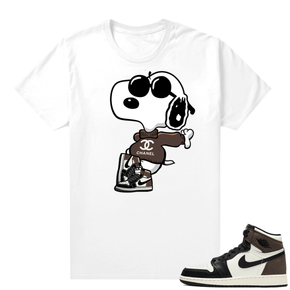 Mocha 1s sneaker tees shirts - White - Fly Snoopy