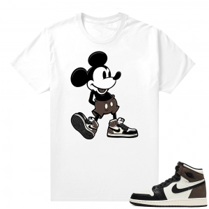 Mocha 1s sneaker tees shirts - White - Sneakerhead Mickey