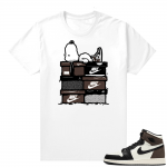 Mocha 1s sneaker tees shirts - White - Sneakerhead Snoopy