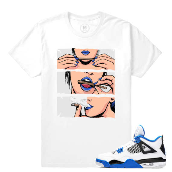 Match Jordan 4 Motorsport | Roll One Up | White T shirt