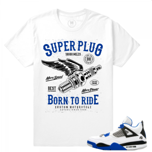 Match Jordan 4 Motorsport | Super Plug | White T shirt