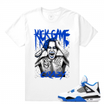 Match Jordan 4 Motorsport | Kick Game Crazy | White T shirt