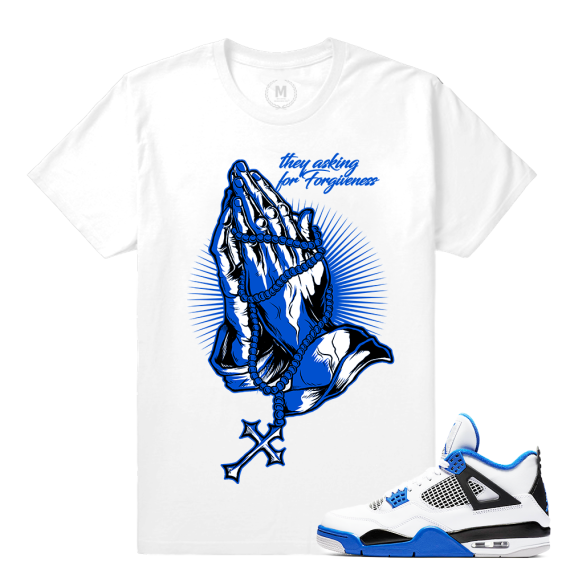 Match Jordan 4 Motorsport | Forgiveness | White T shirt