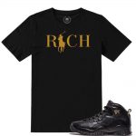 Match NYC 10 Jordan Retros |Country Club Rich| Black T shirt