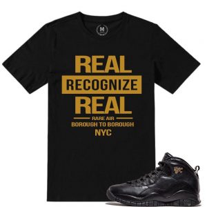 Match NYC 10 Jordan Retros | Recognize | Black T shirt