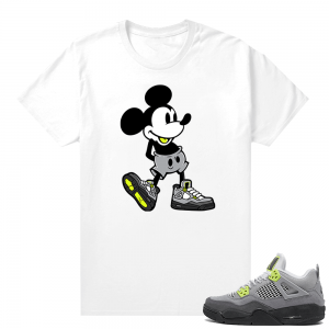 Neon 4s Air Max 95 matching shirt outfit - White - Sneakerhead Mickey