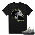 Neon 4s Air Max 95 sneaker shirt - Black - Prolific