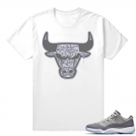 New Jordan 11 Cool Grey Shirt outfit  Bull Drip  White tee