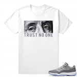 New shirt match Cool Grey 11 lows  Trust No One  White tee