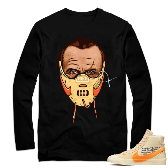 Nike Blazer off-white | Hannibal Lecter | Black Long Sleeve shirt