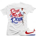 Nike Cortez Forrest Gump Matching shirts |Run Fresh sneaker Tees Shirt Black | Streetwear Online