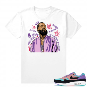 Nike Dunk Low Plum Shirt White - Nipsey Tribute