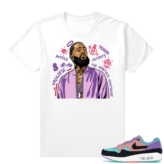 Nike Dunk Low Plum Shirt White - Nipsey Tribute