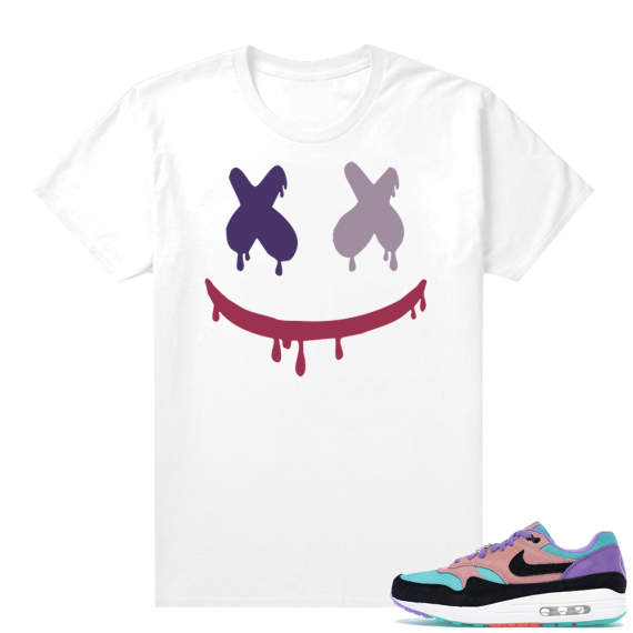 Nike Dunk Low Plum Shirt White - Smiley Drip