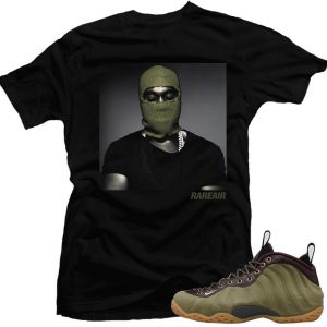 Olive Foams | Matching shirt 'Yeezy' | Black shirt