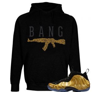 Nike Foamposite One Gold matching sneaker tees shirts |AK ROSES Black Hoodie| Streetwear Online