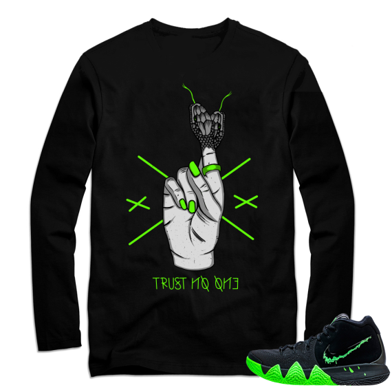 Nike Kyrie 4 Halloween | Trust No One | Black Long Sleeve shirt