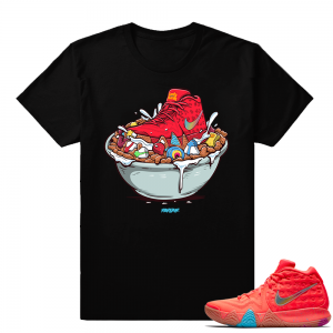 Nike Kyrie 4 Lucky Charms shirt match  Lucky Charms Bowl  Black Tee