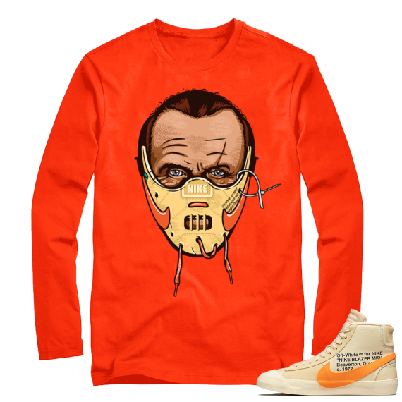 Nike Off-white Orange Shirt | Hannibal Lecter | Orange Long Sleeve shirt