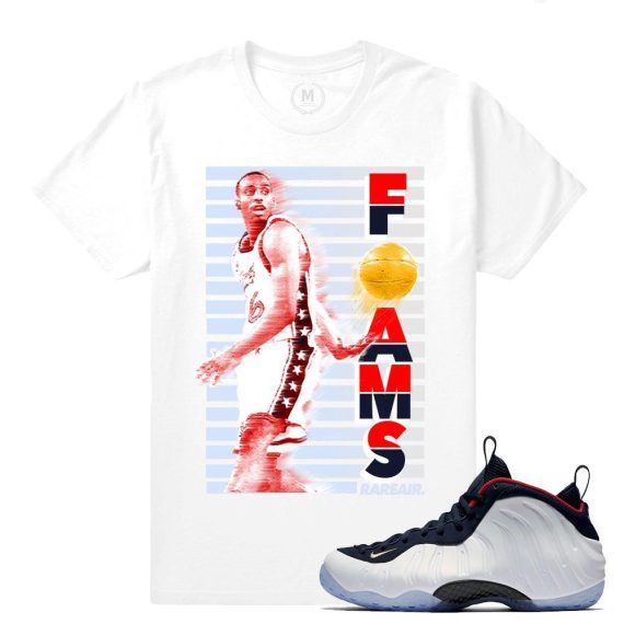 Match Olympic Foams| Penny Foams | White T shirt