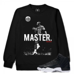 Match Neoprene 12s Jordan Retro | No look Pass | Black Crewneck Sweatshirt