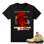 OFF White Jordan 5 Sail Sneaker Tees Shirts - Black - Biggie