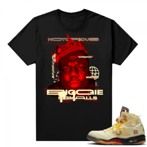 OFF White Jordan 5 Sail Sneaker Tees Shirts - Black - Biggie