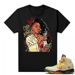 OFF White Jordan 5 Sail Sneaker Tees Shirts - Black - Cash is King