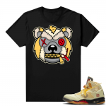 OFF White Jordan 5 Sail Sneaker Tees Shirts - Black - Misunderstood Grizzly