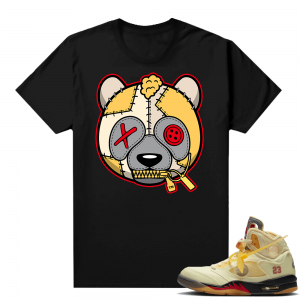 OFF White Jordan 5 Sail Sneaker Tees Shirts - Black - Misunderstood Panda