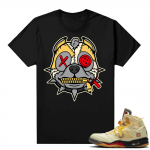 OFF White Jordan 5 Sail Sneaker Tees Shirts - Black - Misunderstood Pitbull