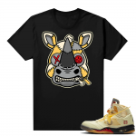 OFF White Jordan 5 Sail Sneaker Tees Shirts - Black - Misunderstood Rhino