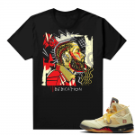 OFF White Jordan 5 Sail Sneaker Tees Shirts - Black - Nipsey Basquiat