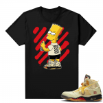 OFF White Jordan 5 Sail Sneaker Tees Shirts - Black - OFF-Bart