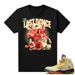 OFF White Jordan 5 Sail Sneaker Tees Shirts - Black - The Last Dance