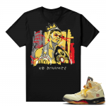 OFF White Jordan 5 Sail Sneaker Tees Shirts - Black - Tyson Basquiat