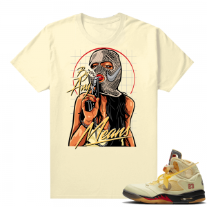 OFF White Jordan 5 Sail Sneaker Tees Shirts - Sail - By Any Means