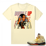 OFF White Jordan 5 Sail Sneaker Tees Shirts - Sail - Double Up Gang