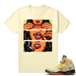 OFF White Jordan 5 Sail Sneaker Tees Shirts - Sail - Lit