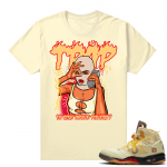 OFF White Jordan 5 Sail Sneaker Tees Shirts - Sail - Trap To Rise Above Poverty