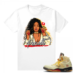 OFF White Jordan 5 Sail Sneaker Tees Shirts - White - Periodt