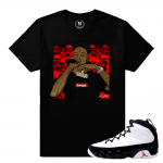 Match Jordan 9 OG Space Jam | 21 Savage | Black T shirt