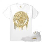 Match OVO 12 Jordan Retro| Medusa Drip | White T shirt