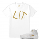 Match OVO 12 Jordan Retro | LIT | White T shirt