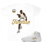 Match OVO 12 Jordan Retro | Finesse Rare Air | White T shirt