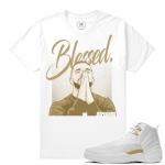 Match OVO 12 Jordan Retro| Im Blessed | White T shirt