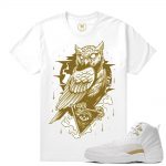 Match OVO 12 Jordan Retro| All Seeing Owl | White T shirt