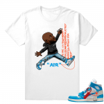 Off-White Jordan 1 UNC shirt to match  Air Virgil  White Tee